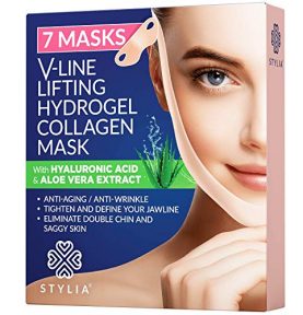 7 Piece V Line Shaping Face Masks, Lifting Hydrogel Collagen Mask