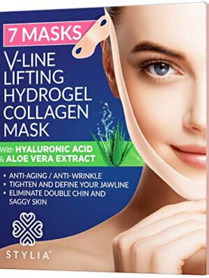 7 Piece V Line Shaping Face Masks, Lifting Hydrogel Collagen Mask