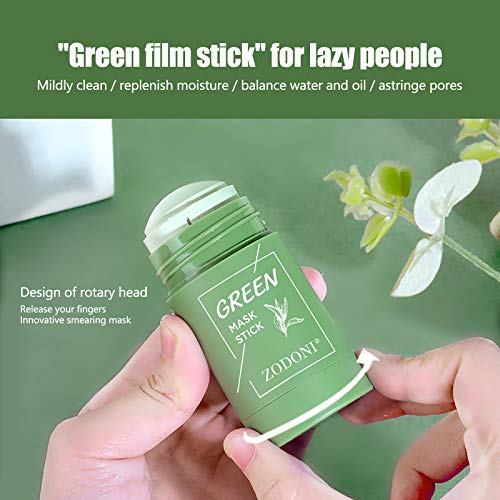 Green Tea Facial Cleanser Stick,Purifying Clay Stick Mask