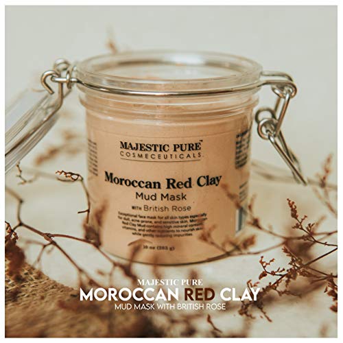 MAJESTIC PURE Moroccan Red Clay Facial Mud Mask