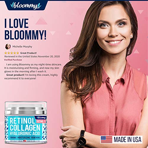 BLOOMMY Collagen, Retinol Cream - Made in USA