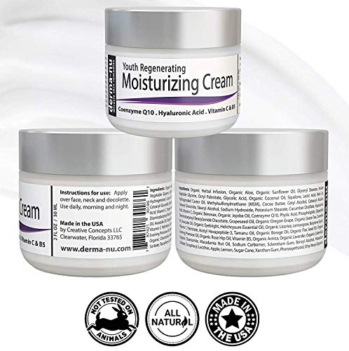 Anti Aging Face Moisturizer with Collagen, Hyaluronic Acid