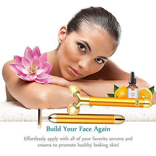 2-IN-1 Beauty Bar 24k Golden Pulse Facial Face Massager