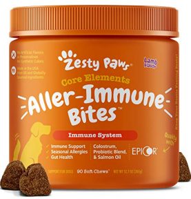 Zesty Paws Allergy Immune Supplement for Dogs Lamb