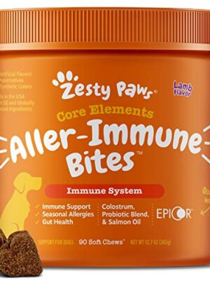 Zesty Paws Allergy Immune Supplement for Dogs Lamb