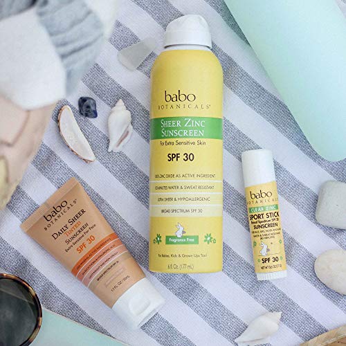 Babo Botanicals Sheer Zinc Spray Sunscreen SPF 30: Pure Protection for Delicate Skin