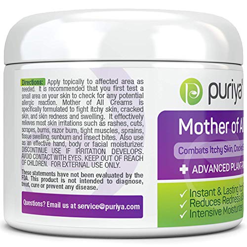 Puriya Daily Moisturizing Cream - Nourishing Relief for Dry, Itchy, and Sensitive Skin, Face and Body - The Ultimate Solution for Redness and Rash