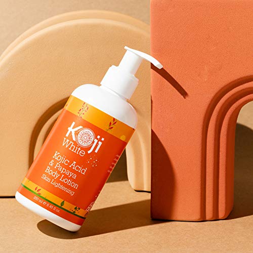 White Kojic Acid, Papaya Body Lotion Skin Brightening Gift Box Set 2-Pack for Women - Nourishing Radiance, Rejuvenate Skin Cells - Ideal for a Luminous Complexion