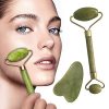 Gua Sha Facial Tool,2 in 1 Jade Roller, Gua Sha Facial Tools Set