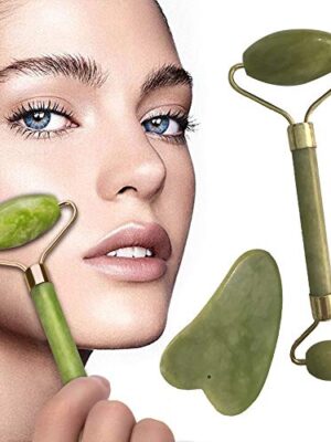 Gua Sha Facial Tool,2 in 1 Jade Roller, Gua Sha Facial Tools Set