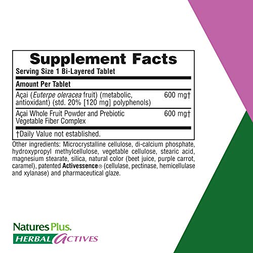 NaturesPlus Herbal Actives Ultra Acai - 1200 mg