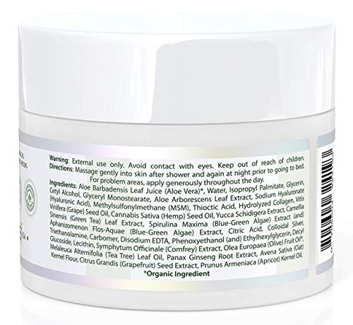 Organic Aloe Vera Moisturizing Cream Body and Face