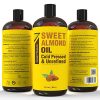 Pure Cold Pressed Sweet Almond Oil - Big 32 fl oz Bottle - Image 4