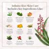 Complete Skin Care Set - Natural Aloe Face and Body Cream, Moisturizer for Dry Skin with Collagen, Peptides, Hyaluronic Acid, Green Tea, Rosehip Oil, and More - Fragrance-Free (2) 8oz + (2) 0.5oz