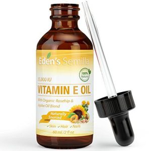 100% Plant Extract Vitamin E Oil 35,000 IU + Organic Rosehip