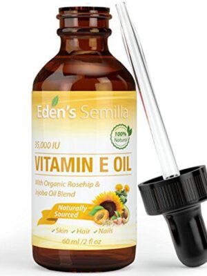 100% Plant Extract Vitamin E Oil 35,000 IU + Organic Rosehip