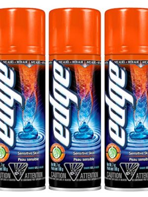 Edge Shave Gel, Sensitive Skin, 7-Ounce Cans