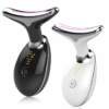 A compact EMS neck massager with 7-color LED therapy, ideal for skin lifting, deep pore cleansing, and wrinkle reduction.