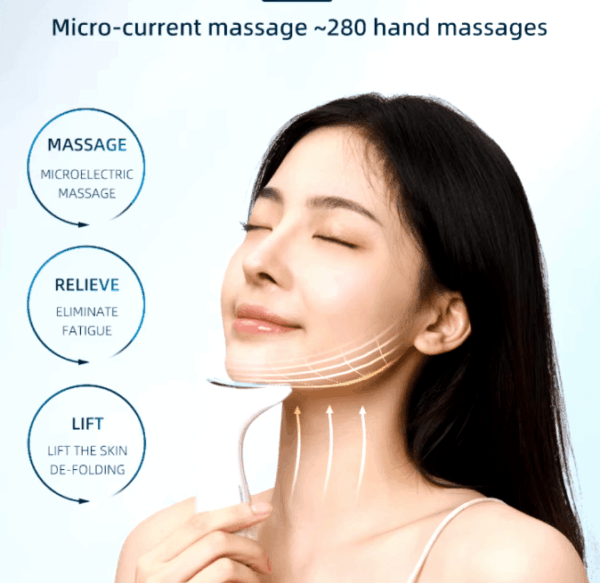 Portable Anti-Wrinkle Skin Tightening Device with Microcurrent RF for Face and Neck Lift
