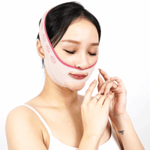 Comfortable and effective V-face lifting bandage for daily facial contouring. 